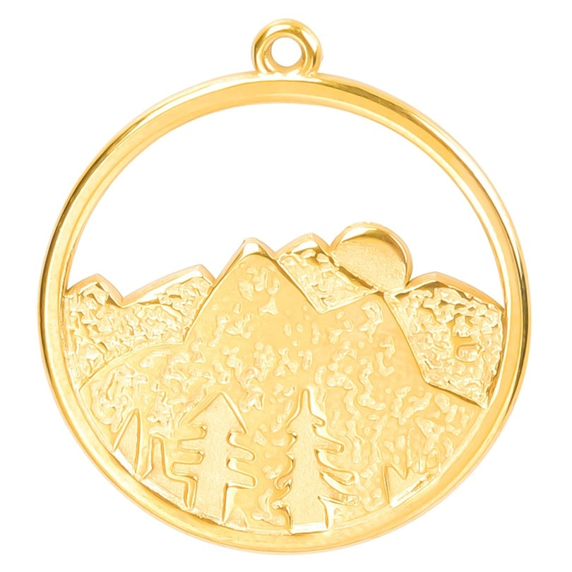 Simple Color Block 304 Stainless Steel Plated Women's Pendant Necklace