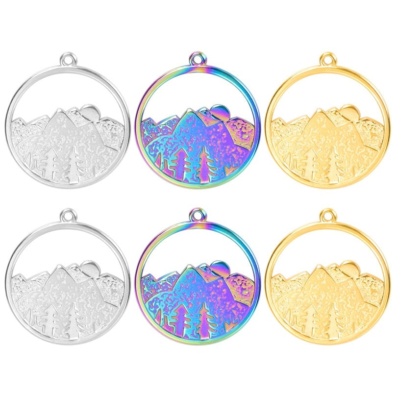Simple Color Block 304 Stainless Steel Plated Women's Pendant Necklace
