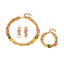 Simple Style Color Block Acrylic Plated Women's Jewelry Set - Necklace and Earrings Trio