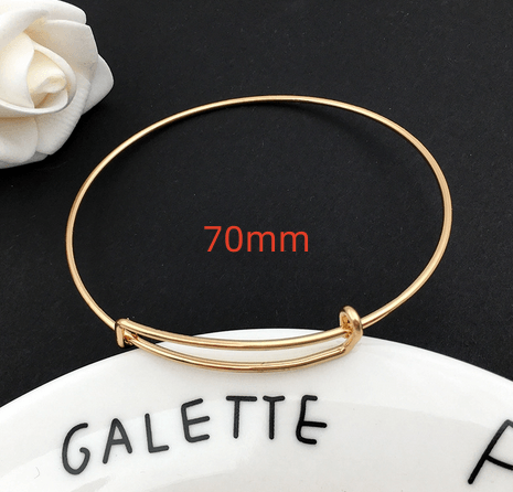 Adjustable Classic Round Solid Color Women's Bangle Bracelet