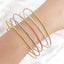 Adjustable Classic Round Solid Color Women's Bangle Bracelet
