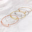 Adjustable Classic Round Solid Color Women's Bangle Bracelet