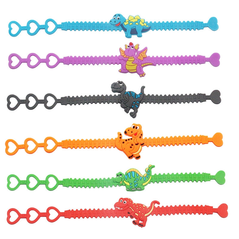 Dinosaur Silicone Kids Wristband - Creative PVC Bracelet for Children