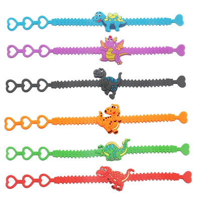 Dinosaur Silicone Kids Wristband - Creative PVC Bracelet for Children