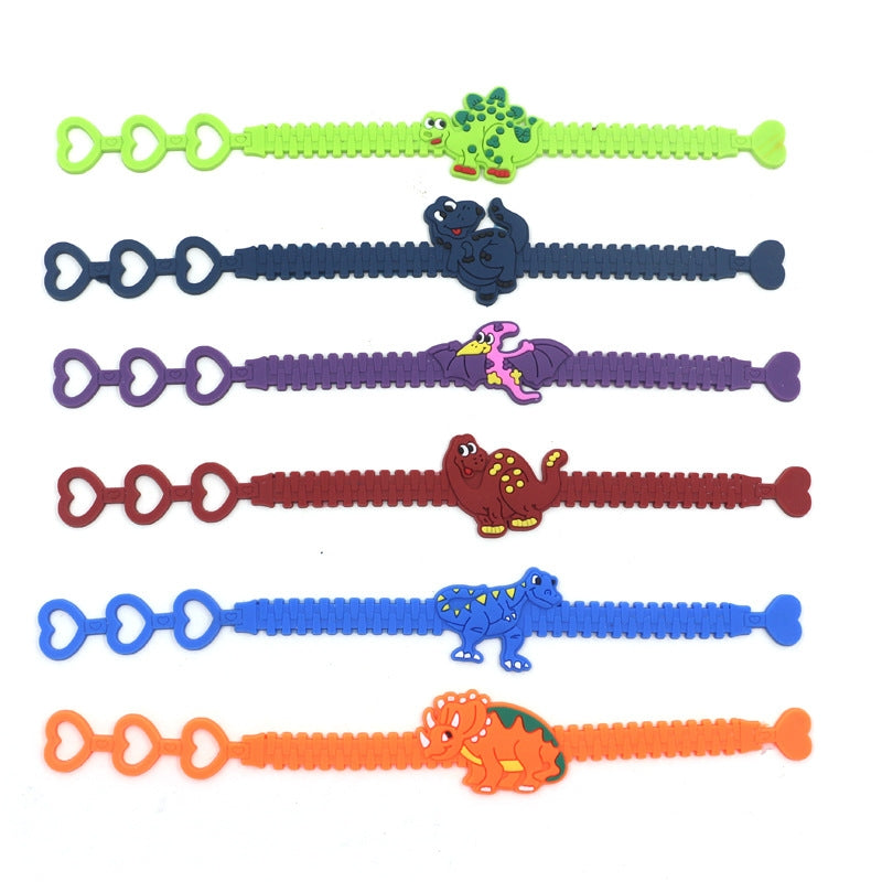 Dinosaur Silicone Kids Wristband - Creative PVC Bracelet for Children