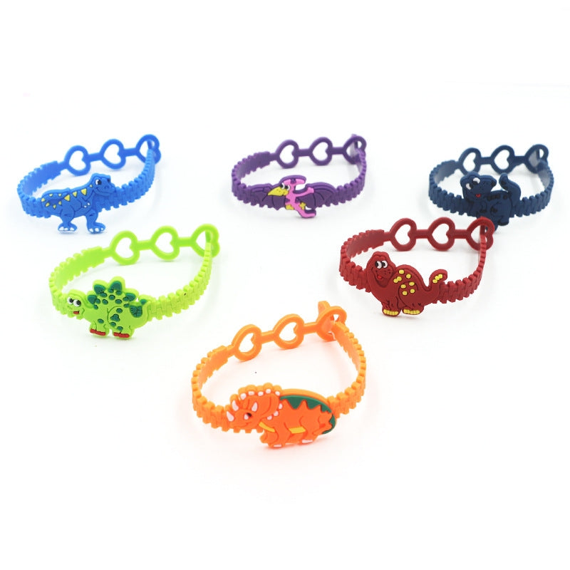 Dinosaur Silicone Kids Wristband - Creative PVC Bracelet for Children