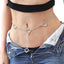 Simple Heart Shape Rhinestone Alloy Women's Chain Belt