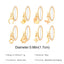 Simple Heart Butterfly Alloy Plated Women's Ring Set with Chain Tassel Pendants - 8 Piece Collection