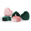 Simple Heart Shape Flannel Jewelry Box for Rings and Pendants