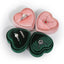 Simple Heart Shape Flannel Jewelry Box for Rings and Pendants