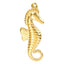 Simple Classic Hippocampus 18k Gold Plated Stainless Steel Women's Pendant Necklace