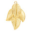 Simple Classic Leaves 304 Stainless Steel Women's Pendant Necklace with 18k Gold Plating