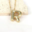 Simple Style Classic Letter Copper 18k Gold Plated Pendant Necklace Fashion Accessory