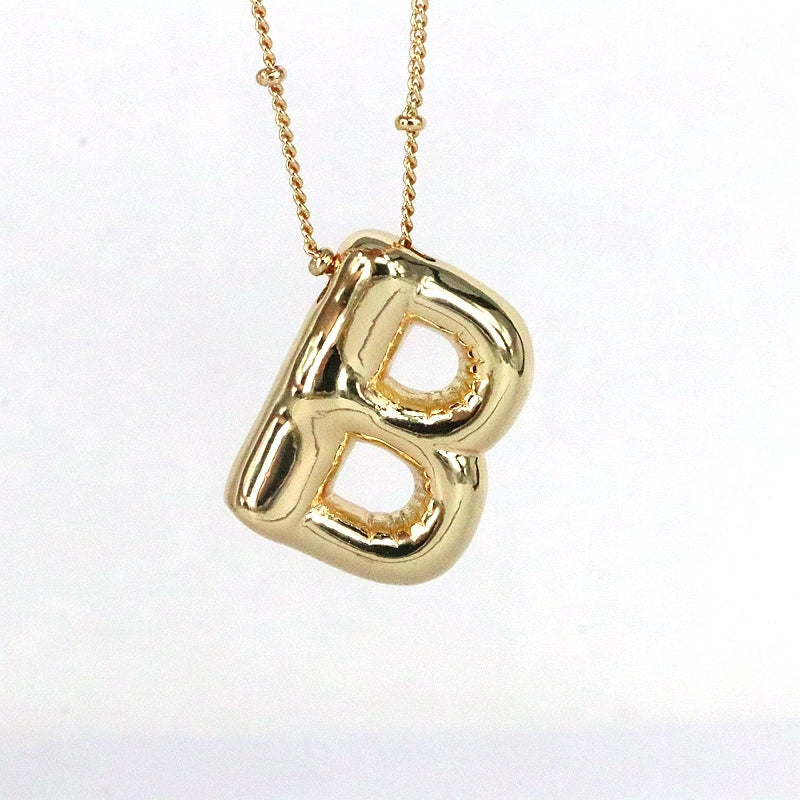 Simple Style Classic Letter Copper 18k Gold Plated Pendant Necklace Fashion Accessory