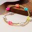 Simple Classic Pearl Acrylic Freshwater Pearl Copper Beaded Bracelet with Colorful Soft Pottery Pearls