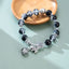 Simple Style Round Crystal Beaded Bracelet with Butterfly and Elephant Charms