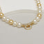 Simple Classic Round Ball Artificial Pearl Copper Necklace for Women