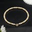 Simple Classic Round Ball Artificial Pearl Copper Necklace for Women