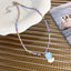 Simple Classic Round Beaded Alloy Women's Necklace with Candy Color Tulip Design