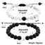 Simple Style Round Natural Stone Braided Rope Friendship Bracelets Set