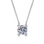 Sterling Silver Moissanite Zircon Bull Pendant Necklace