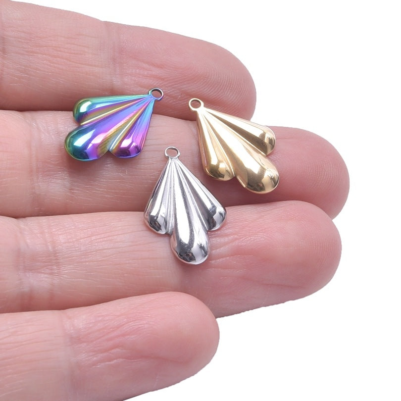 Simple Classic 304 Stainless Steel Leaf Pendant Necklace for Women