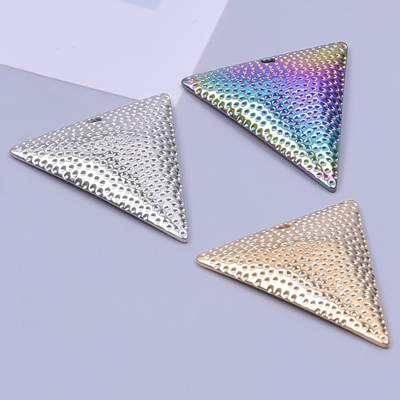 Simple Classic 304 Stainless Steel Triangle Pendant Necklace for Women