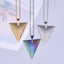 Simple Classic 304 Stainless Steel Triangle Pendant Necklace for Women
