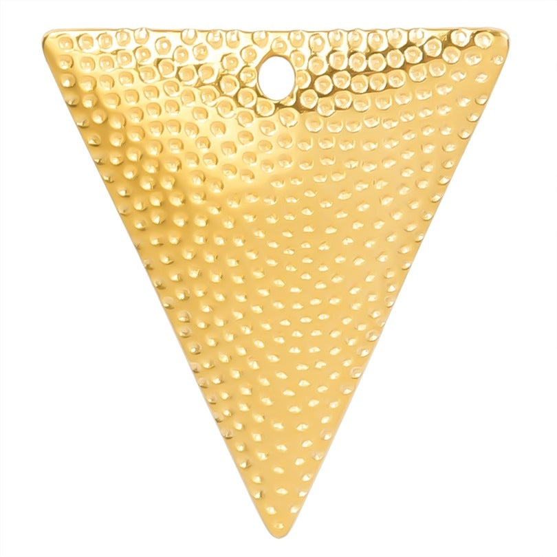 Simple Classic 304 Stainless Steel Triangle Pendant Necklace for Women