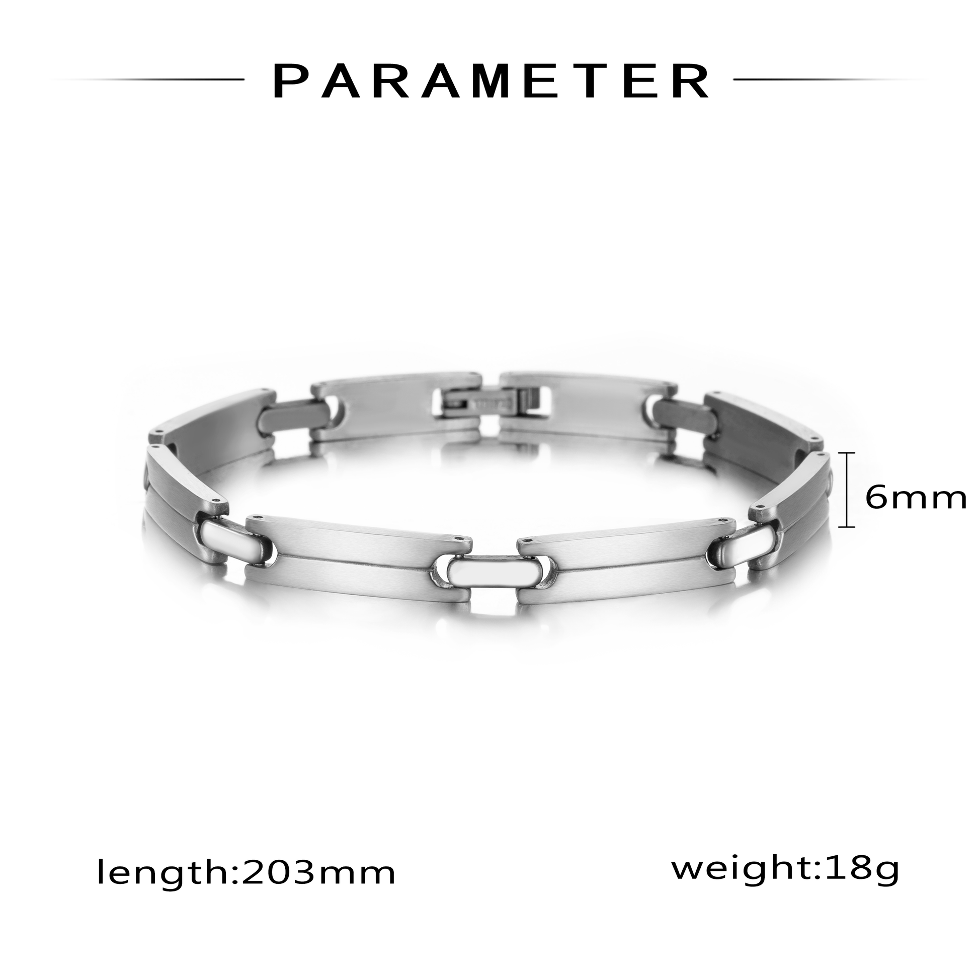 Simple Classic Solid Color Stainless Steel Women's Fashion Bracelet