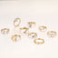 Simple Classic Gold Zircon Inlay Heart Love Ring Set for Women