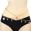 Simple Style Solid Color Alloy Women's Chain Belt with Sun and Moon Body Chain Design