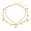 Simple Style Solid Color Alloy Women's Chain Belt with Sun and Moon Body Chain Design