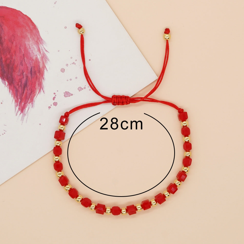 Simple Bohemian Crystal Beaded Women's Layered Bracelets