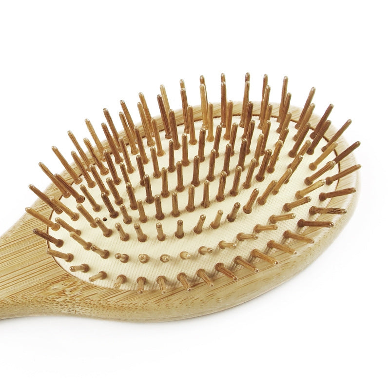 Simple Classic Solid Color Bamboo Air Cushion Massage Comb for Scalp and Hair Care