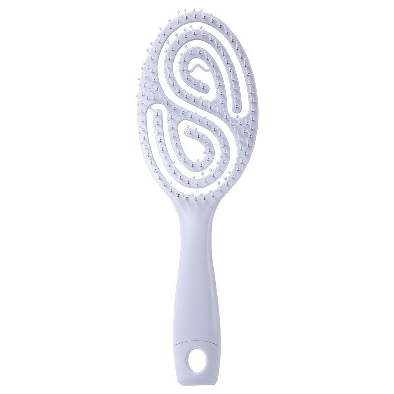 Simple Classic Solid Color Plastic Hairdressing Comb for Women - Fluffy Styling and Curling