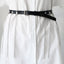Simple Style Solid Color PU Leather Alloy Chain Women's Belt with Tassel and Gothic Punk Harness