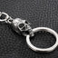 Simple Classic Solid Color Stainless Steel Skull Keychain Accessory