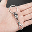 Simple Classic Solid Color Stainless Steel Skull Keychain Accessory