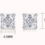 Simple Classic Sterling Silver Moissanite Stud Earrings with 18K Gold Plating