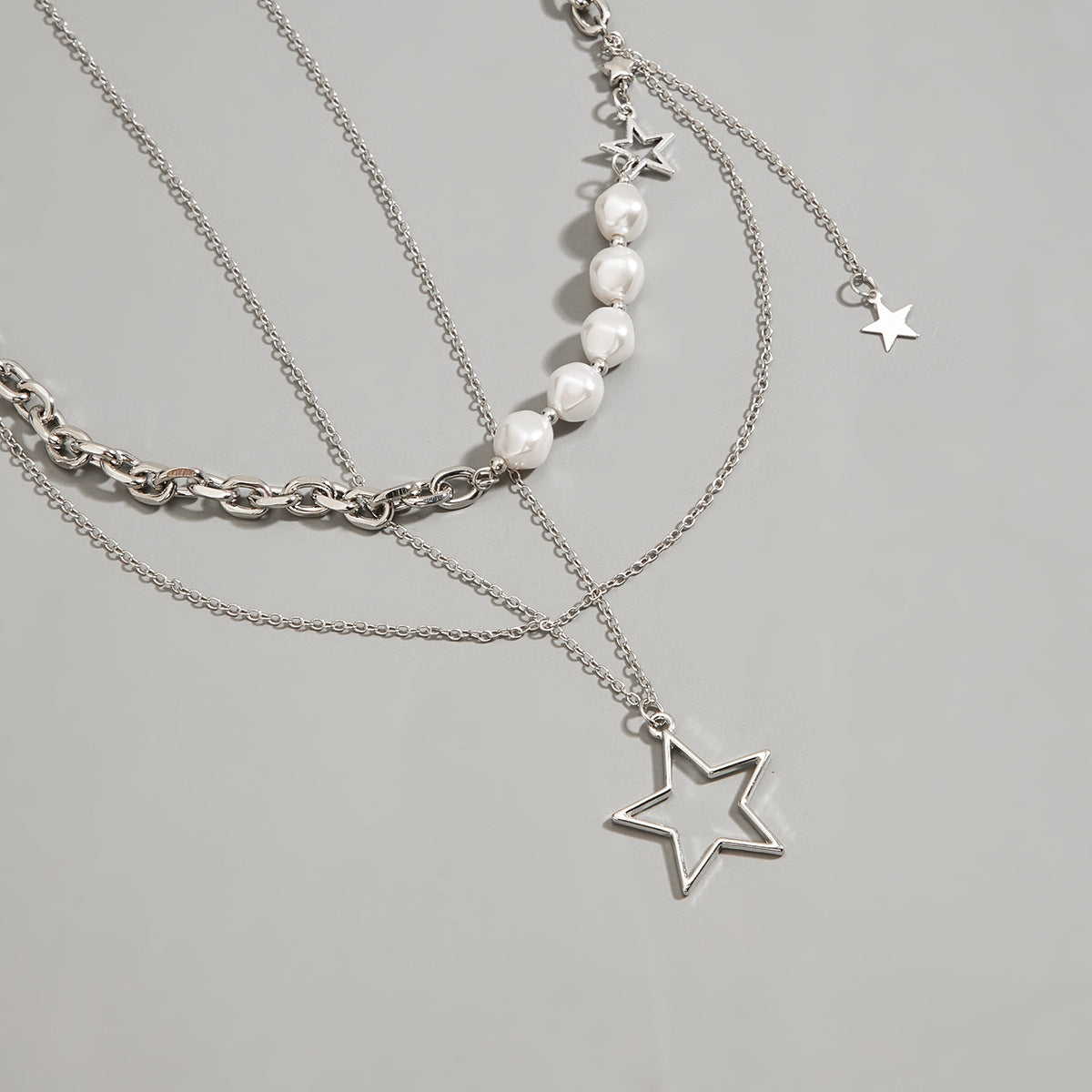 Simple Style Classic Style Star Alloy Zinc Alloy Wholesale Layered Necklaces