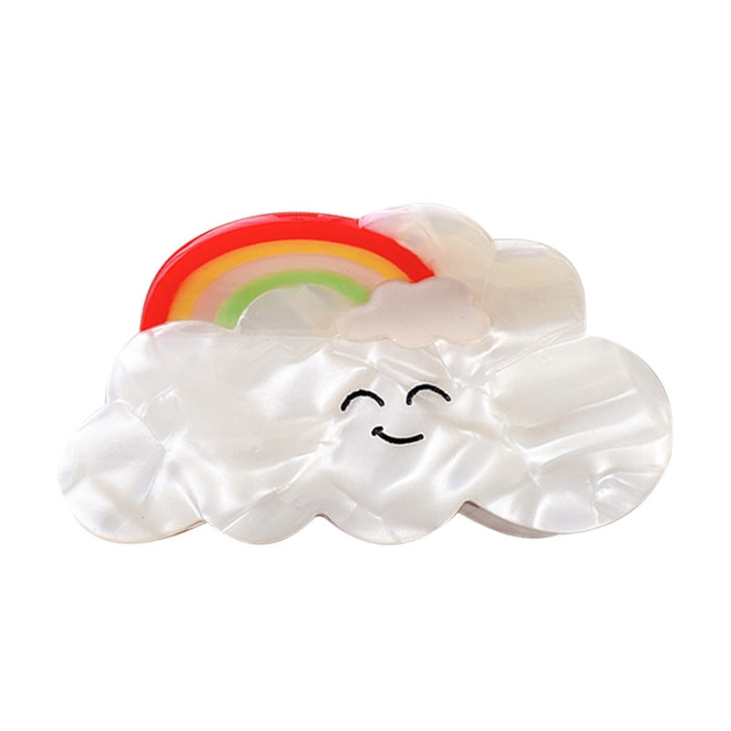 Acetate Cloud Hair Claw Clip - Handmade Plating Shark Clip Hairpin