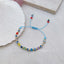 Simple Style Evil Eye Colorful Crystal Beaded Rope Knitting Women's Bracelet