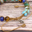 Simple Color Block Natural Stone Beaded Bracelet with Turquoise Yoga Design