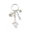 Simple Style Angel Wings Acrylic Keychain with Letter and Star Pendant