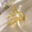 Minimalist Butterfly 18k Gold Plated Copper Open Ring