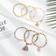 Simple Style Color Block Crystal and Pearl Resin Beaded Bracelets