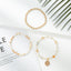 Simple Style Color Block Crystal and Pearl Resin Beaded Bracelets