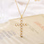 Minimalist Geometric Pearl Pendant Necklace 18k Gold Plated