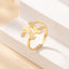 Simple Elegant Leaf Design Women's Open Ring